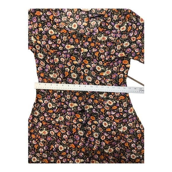 Joan Leslie Vintage Floral Button Down Dress 14 Petite - Picture 7 of 10